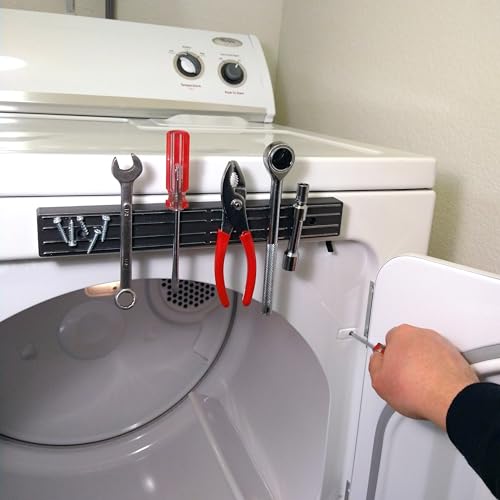 Master Magnetics Magnetic Tool Holder with Magnetic Mount - 12" Wide, 30 lb per inch Pull, Gray, 07576 Master Magnetics