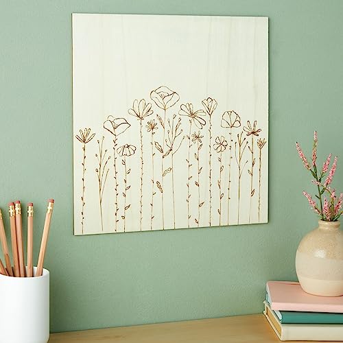 8-Pack 12x12 Wood Panels, Thin Plywood for Crafts, Painting, DIY, Art Projects, Engraving, 3 mm Birch Plywood Boards, Unfinished Wooden Signs (0.12 Bright Creations