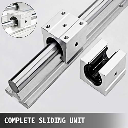 Happybuy Linear Rail, Ballscrew x 3, RM1605-350mm 650mm 1050mm x 2 Linear Rail Support, 12 CNC Kit Linear Shaft Optical Axis Happybuy
