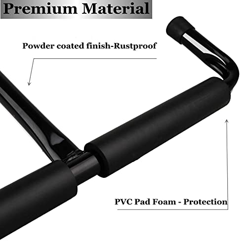 Overhead Garage Storage Hooks Rack Ceiling Mounted, Heavy Duty Utility Hooks Ladder Hangers for Pipe, Lumber, Fishing Rod and Ski Board | 4 Pack HOSKO