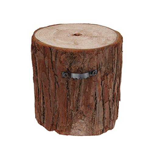 EXCEART Tree Stump Round Wood Stump Flower Bark Holder Flower Arrangement Stand Place Card Wooden Holder Plant Rack Stand for Garden Household Living EXCEART