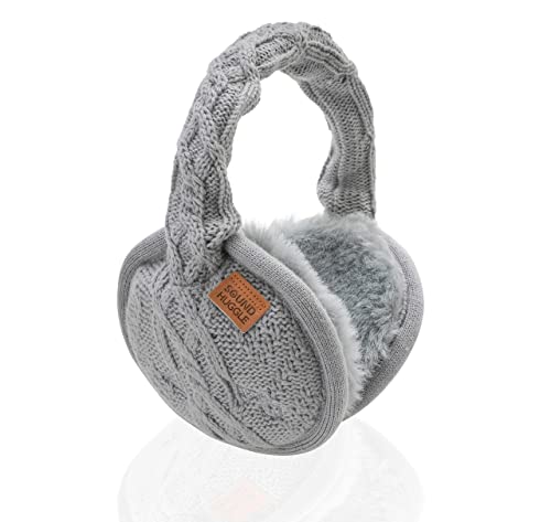 Sound Huggle Bluetooth Earmuff Headphones, Wireless Earmuffs for Winter with Hi-Fi Sound, Warm Bluetooth Ear Muffs for Men and Women, Foldable Sound Huggle