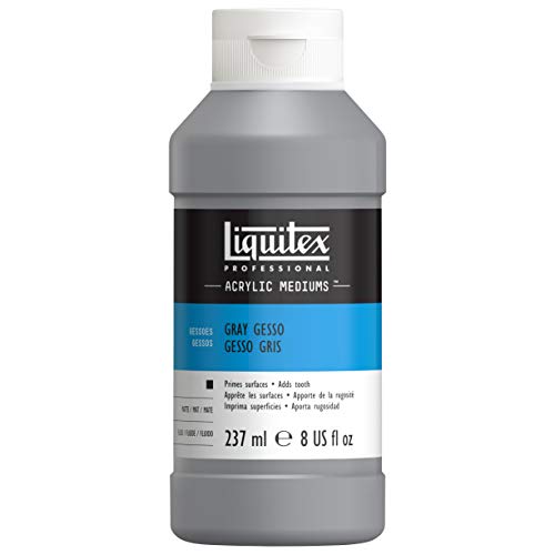 Liquitex Professional Gesso Surface Prep Medium, 237ml (8.0 oz), Gray Liquitex