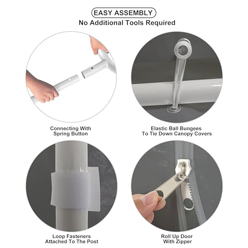 CAPEWORTH Carport,12x20 Heavy Duty Carports, Canopy, Garage, Metal Shed, with 4 Roll-up Ventilated Windows, Outdoor, Storage, Car, Boat,12x20 Grey CAPEWORTH