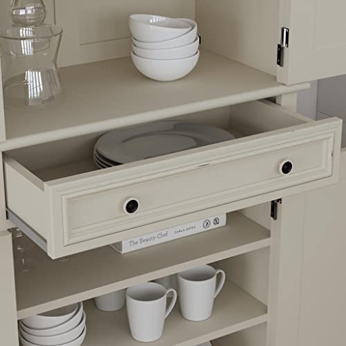 homestyles Dover 71.5 Inches High by 30 Inches Wide with Drawer and Adjustable Shelves White. homestyles