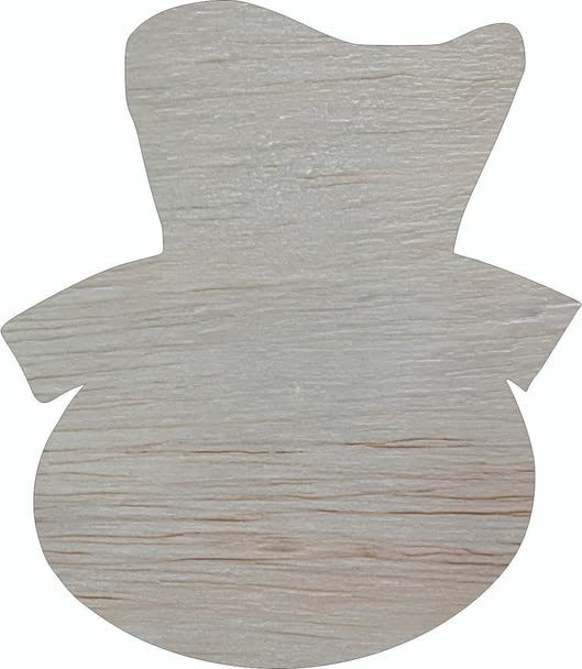 Snowman Head Wooden Door 8" Hanger, Paintable Craft NEXTCraft