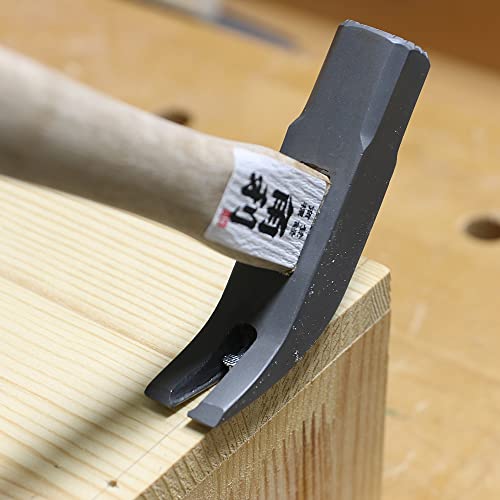 KAKURI Small Hammer Milled Face 8.5 oz, Japanese Claw Hammer for Woodworking and Crafts, Heavy Duty Japanese Carbon Steel, Square Head with Nail KAKURI