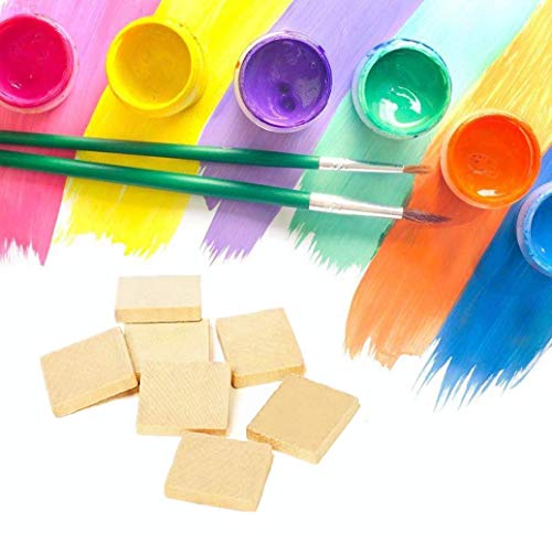 Abbaoww 100 Pcs Wood Blank Letter Tiles Unfinished Blank Wood Squares for Craft, Decoration, Altered Art and Laser Engraving Carving Abbaoww