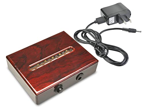 ASENTE 6 LED Light Stand Base - Rectangle Display Pedestal for 3D Crystal Glass Art - AC/USB Operated - Lighted Mirror Box for Centerpieces (Cherry ASENTE