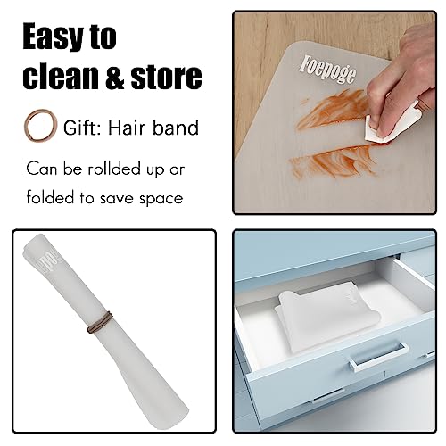 2MM Extra Thick Silicone Mats for Kitchen Counter Heat Resistant Mat, 23.6" x 15.7" Silicone Countertop Protector Mat Large Placemats, Silicon Craft Foepoge