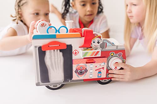 Melissa & Doug PAW Patrol Marshall's Wooden Rescue EMT Caddy (14 Pieces) - PAW Patrol Take-Along Pretend Play First Responder Rescue Kit, PAW Patrol Melissa & Doug