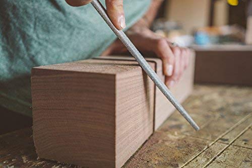 Kutzall Original 6" Warding Hand Rasp - Fine, Wood Rasp/File Used for Woodworking & Shaping, W/Ergonomic Soft Grip Handle, Abrasive Tungsten Carbide Kutzall