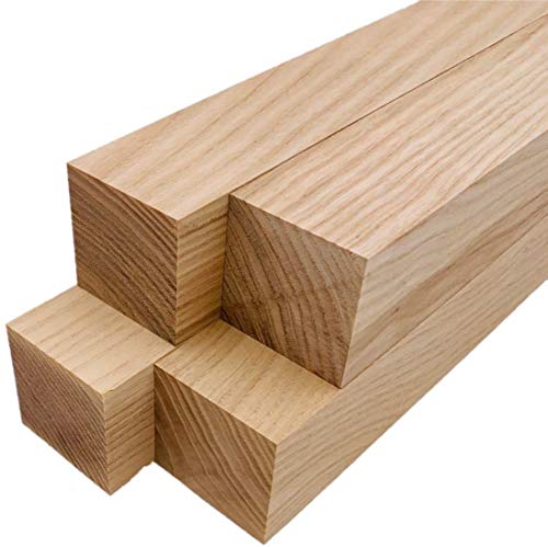 White Ash Lumber Turning Blanks (4pc) (2" x 2" x 6") Barrington Hardwoods