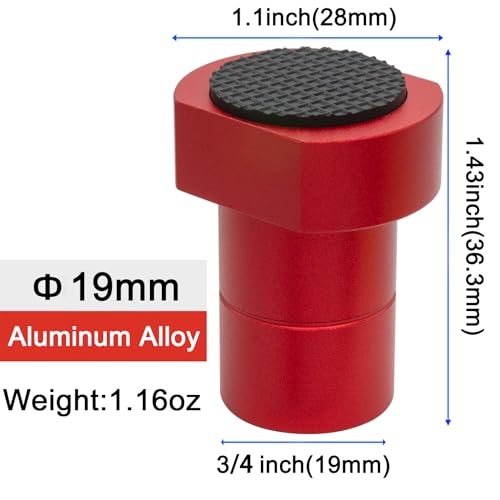 8-Pack 3/4 Inch (19mm) Aluminum Bench Dogs - Non-Slip Woodworking Bench Clamp Accessories for Dog Hole Clamping(Red) ViewReal