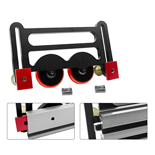 Precision Stock Guides for Table Saw, Dual Universal Featherboards with Sliding Blocks, Woodworking Double Wheel Bearing Stock Roller for Table Saw, Focket