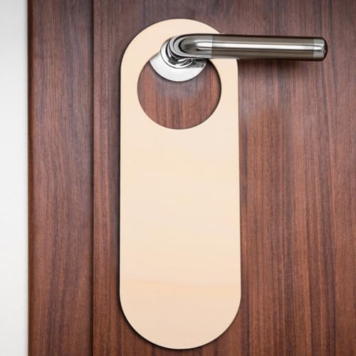 VOSAREA 20pcs Unfinished Wood Door Knob Hangers Blank Door Knob Signs Hanging Direction Signs for DIY Craft Home Hotel Office Decoration VOSAREA