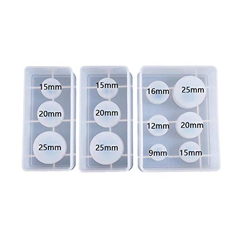 Silicone Ball Mold, DyAi 3pcs Resin Epoxy Mold, Universe Spheroid Moulds, Orbs Pendant Casting Molds for UV Resin Crafts, DIY Jewelry Making DyAi