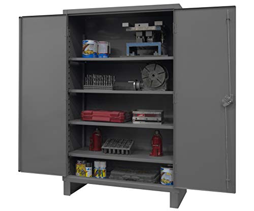 Durham Extra Heavy Duty Welded 12 Gauge Steel Lockable Storage Cabinet, HDC-244878-4S95, 1200 lbs Shelf Capacity, 24" Length x 48" Width x 78" Durham