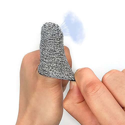 QISLOA 12 PCS Cut Resistant Finger Cots Protector Finger Sleeve Protectors Reusable Finger Covers Finger Protection Cots for Kitchen, Work, QISLOA