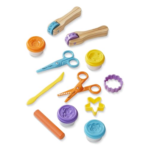 Melissa & Doug Created by Me! Cut, Sculpt, and Roll Modeling Dough Kit With 8 Tools and 4 Colors of Dough - with Stampers, Arts And Crafts For Kids Melissa & Doug