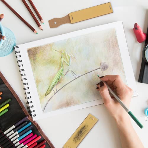 Sandpaper Sharpener,3-Pack Sketch Sandpaper Pencil Sharpeners 6.2x0.9" Pointer Art Drawing Tool Pastel Sticks Drawing Tool for Artist Sketch Beginner Sliverdew