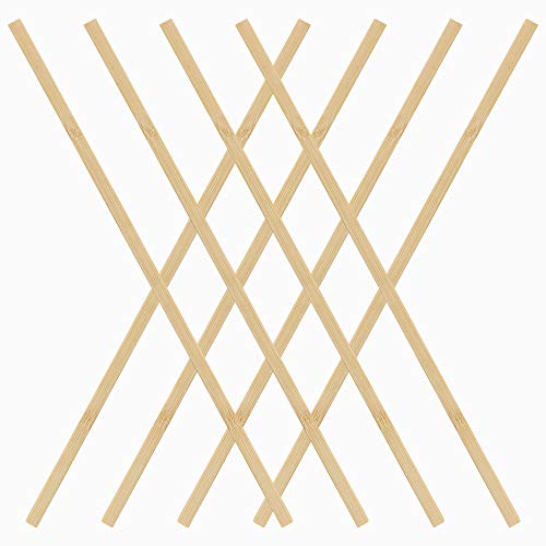 Pllieay 100 Pieces Bamboo Sticks, Wood Strips Wooden Extra Long Sticks for Crafting (15.7 Inches Length × 3/8 Inches Width) Pllieay