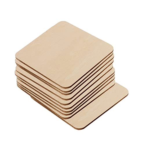 VOSAREA 20pcs Unfinished Wood Crafts Wooden Cutouts for Crafts Flat Ornaments DIY Cutouts Crafts Wooden Tree Craft Natural Wood Slices Wooden Slice VOSAREA