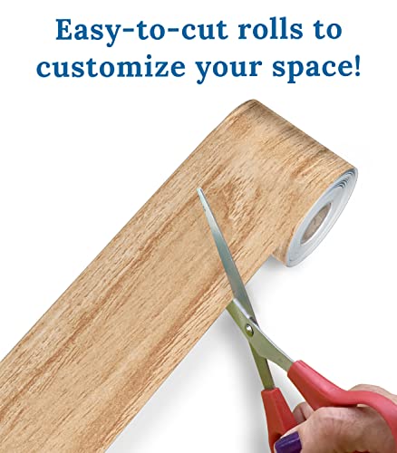 Carson Dellosa Grow Together 65 Ft Straight Light Wood Bulletin Board Borders, Classroom Borders for Bulletin Board, White Board, Cork Board, and Carson Dellosa Education