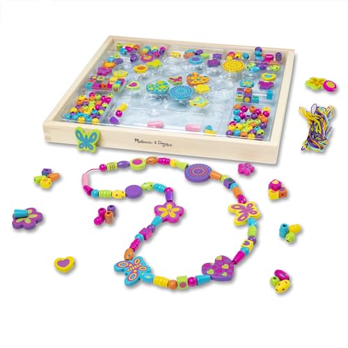 Melissa & Doug Created by Me! Bead Bouquet Deluxe Wooden Bead Set With 220+ Beads for Jewelry-Making, for 4+ years, Multicolor, 9½ Melissa & Doug