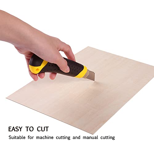 20 Pieces Basswood Sheet, 1/16 x 12 x 8 Inch Thin Plywood Wood Sheets for Crafts TDOCK