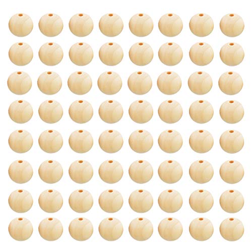 FXSALE 1000pcs 10mm Wood Beads Unfinished Natural Wooden Spacer Beads Round Ball Wood Loose Beads for DIY Craft Jewelry Bracelet Necklace Making FXSALE