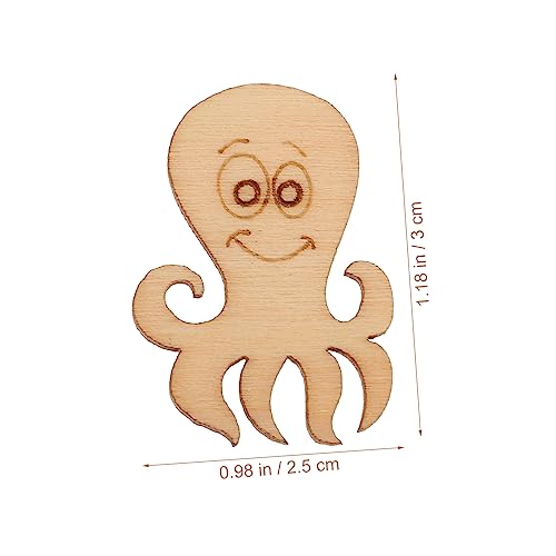 EXCEART 100pcs Marine Animal Wood Chips Mini Animals Natural Wood Slices Wood Earrings Fish Wood Sign Coastal Wood Cutout Unfinished Wood Slice Wood EXCEART