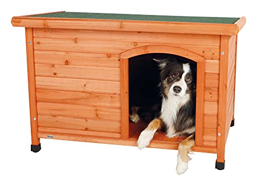 TRIXIE Pet Products Dog Club House, Large,Glazed Pine,40.75x26.75x28.25 Inch (Pack of 1),39552 TRIXIE
