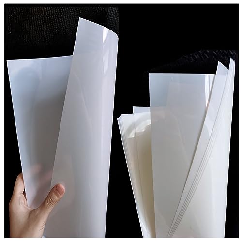 7.5mil Blank Mylar Sheets for Stencil, 8PCS 12x24 inch Milky Translucent PET Blank Stencil Making Sheet, Blank Mylar Templates for Cutting Machines, Qulinshine