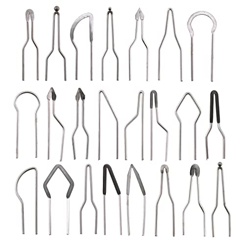 ZZHXSM 23PCS Pyrographic Tip Kit Wire Pen Nibs Wood Burning Tips Carving Heating Wire Replacement for High Impedance Pyrography Machine Wood Burning ZZHXSM