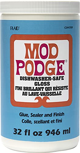  Mod Podge CS27593 Dishwasher Safe Glitter Gold, 8 fl