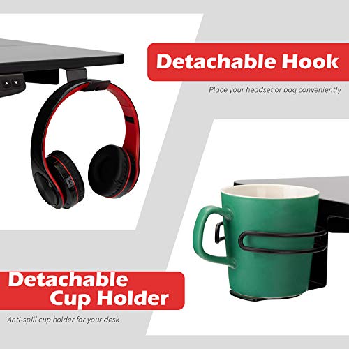 OUTFINE Heavy Duty Dual Motor Height Adjustable Standing Desk Electric Dual Motor Home Office Stand Up Computer Workstation with (Black, 63") Desktop OUTFINE