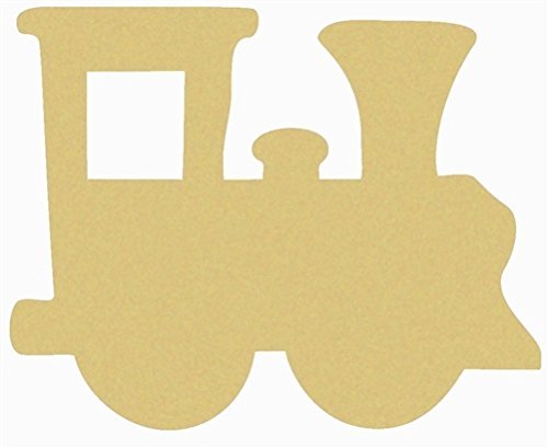 Train Cutout Unfinished Wood Kids Christmas Birthday Nursery Door Hanger MDF Shape Canvas Style 1 Diverse Woodworking