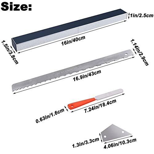 Frautron Guitar Luthier Tool Kit Includes 16 Inch Guitar Fret Leveling Sanding Beam Fret Leveler, Fret Crowning File, Fret Rocker, Guitar Neck Frautron