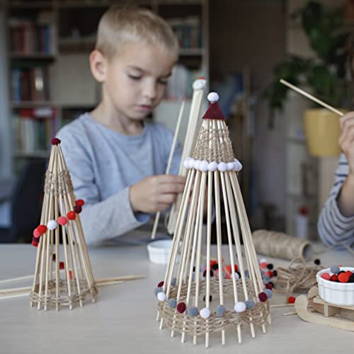 HOSSIAN Wooden Dowel Rods 20PCS Wood Sticks Wooden dowels for Crafts-Unfinished Round Hardwood Sticks HOSSIAN