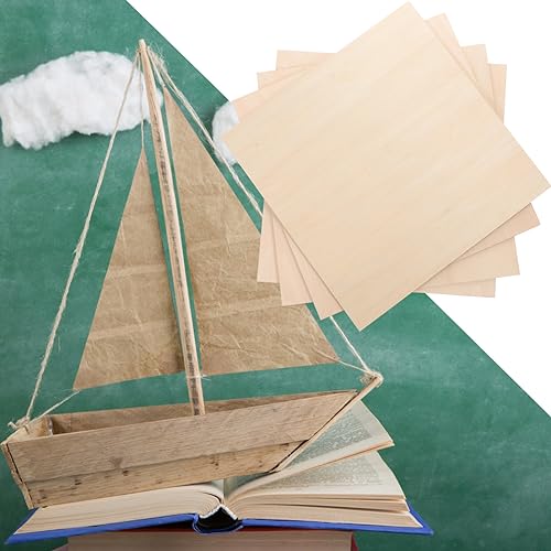COHEALI 10 pcs Board Wood Rectangles for Crafts Unfinished DIY Wood Planks Craft Wood Planks Grilling Fish Plank Sign Making kit Wood Crafts COHEALI