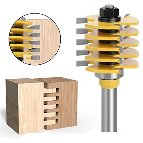 Domino Joiner Tool, Domino Joiner, 3 Wing Adjustable Woodworking Router Bit Dove Tailing Router Jig 8mm Shank for Plywood for Medium Density Azoiikwd