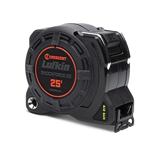 Lufkin Shockforce G2 Nite Eye 25-ft Autolock Tape Measure- L1225BAL-02 Lufkin