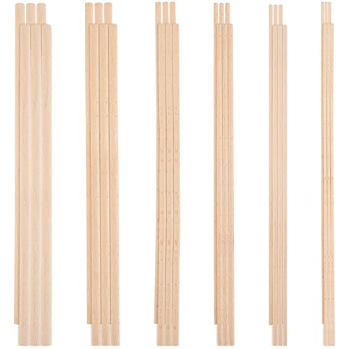 OLYCRAFT 36Pcs Dowel Rods Wood Sticks 3mm 4mm 5mm 6mm 8mm 10mm Assorted Sizes Beech Wood Sticks Unfinished Dowel Round Wood Dowels for DIY Projects OLYCRAFT