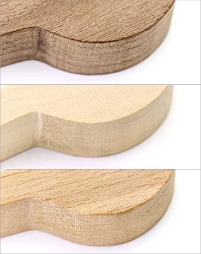 QWORK Wood Carving Spoon Blank Beech Basswood Black Walnut Spoon Mould, Unfinished Wooden Craft Whittling Kit Wood Spoon Whittling Craft Wood Blanks QWORK