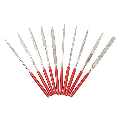 10Pcs Yootones Guitar Files Kit, Guitar Fret Nut Saddle Slot Pickguard Grinding File Group Set Luthier Repair Tool Compatible with Guitar Violin Yootones