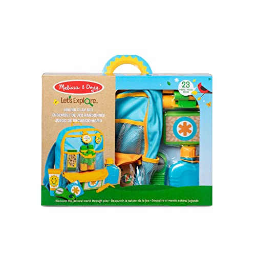 Melissa & Doug Let’s Explore Hiking Play Set – 23 Pieces Toddler Nature Toys, Hiking Toys for Kids Ages 3+ Melissa & Doug