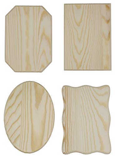 Creative Hobbies® Unfinished Wood Plaques, 6.5 Inch x 4.5 Inch, 4 Assorted Shapes Creative Hobbies