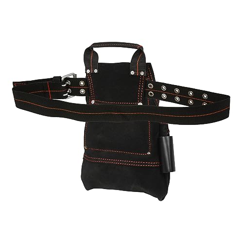 Hultafors Work Gear HT5333 Carpenter's Heavy Duty Suede Nail & Tool Bag, Double-Gusset Front Pocket, Steep Hammer Loop, Tape Measure Clip Hultafors