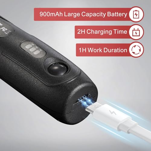 LET'S RESIN Cordless Resin Drill,3-speed Adjustment &Rechargeable Jewelry Drill with Deburring Tool&19Pcs Accessories,Multi-Purpose Hand Drill Resin LET'S RESIN